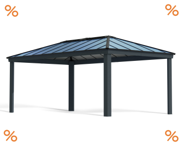 Palram-Canopia Aluminium Pavillon Dallas 6100 3.6x6.1 12x20 6mm HKP